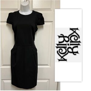 RIPPA Kelly RIPPA Black Cap Sleeved Dress